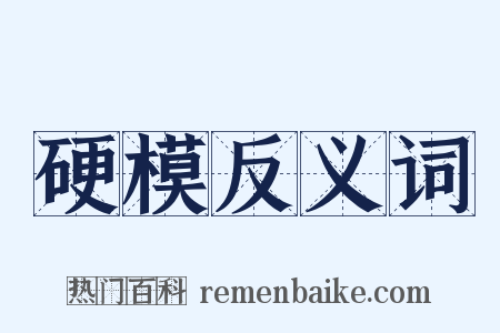 硬模反义词是什么意思的图片